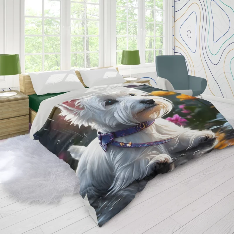 Highland Elegance Westie Dog Breed Duvet Cover