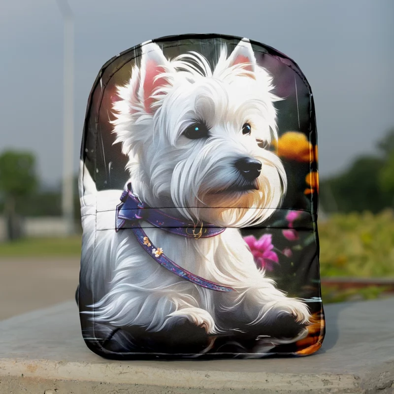 Highland Elegance Westie Dog Breed Minimalist Backpack