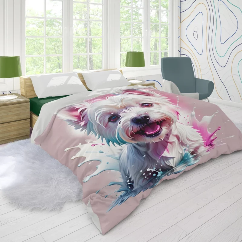 Highland Joy Playful Westie Companion Duvet Cover