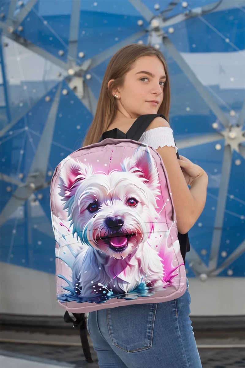 Highland Joy Playful Westie Companion Minimalist Backpack 2