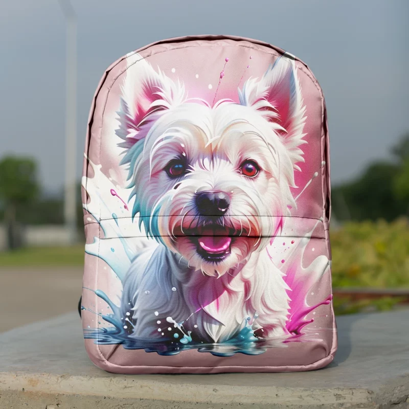 Highland Joy Playful Westie Companion Minimalist Backpack