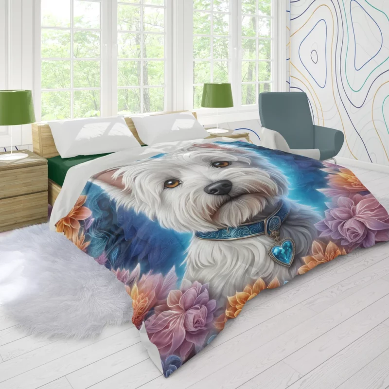 Highland Wonder Westie Dog Breed Duvet Cover