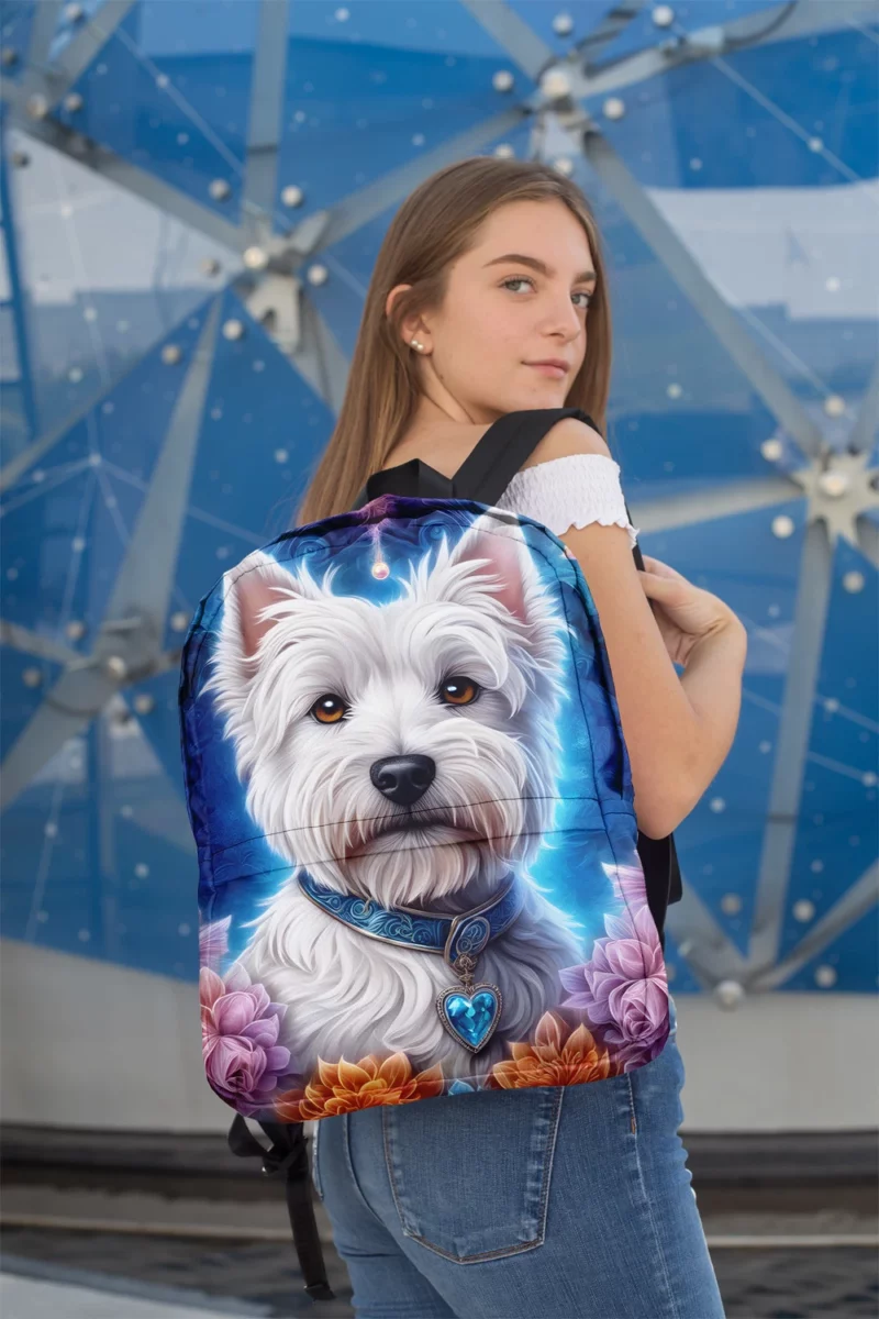 Highland Wonder Westie Dog Breed Minimalist Backpack 2