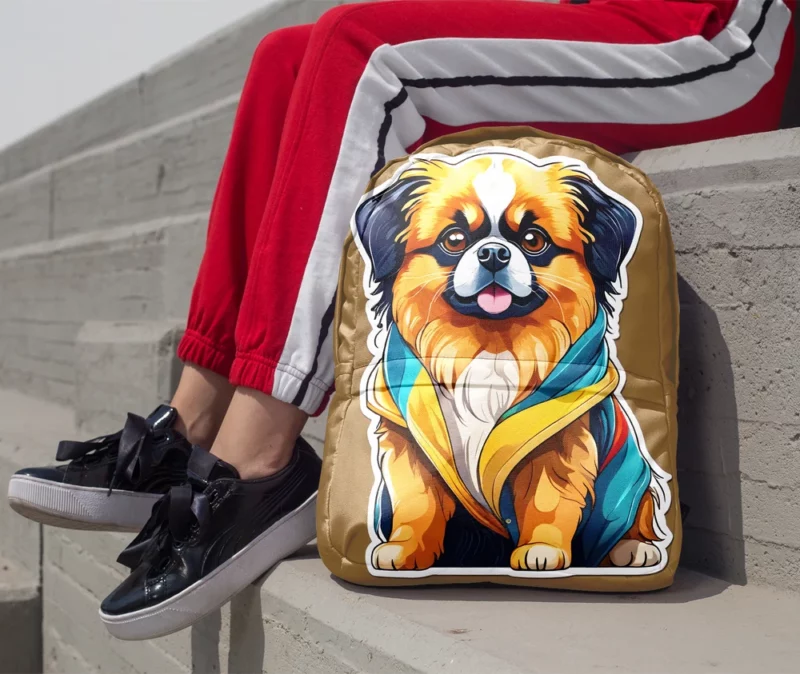 Himalayan Athlete Tibetan Spaniel Dog Minimalist Backpack 1