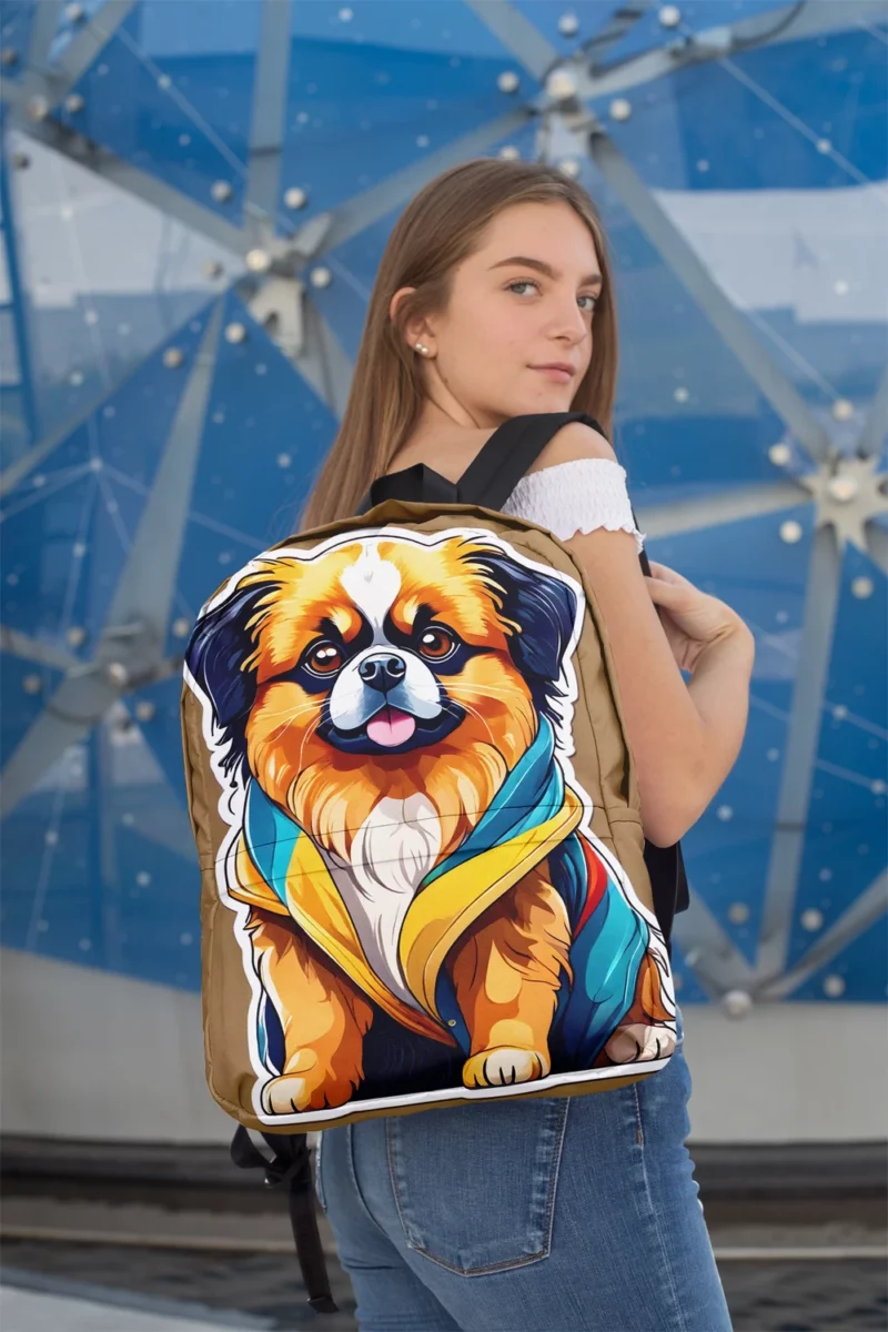 Himalayan Athlete Tibetan Spaniel Dog Minimalist Backpack 2