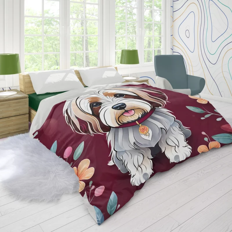 Himalayan Wonder Tibetan Terrier Dog Breed Duvet Cover