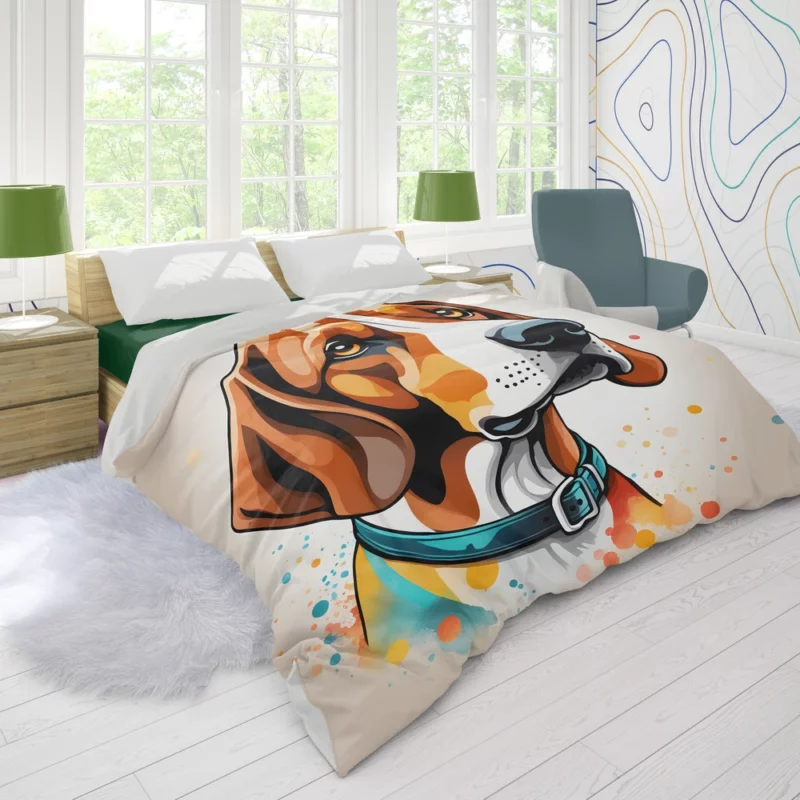 Hound Charm Treeing Walker Coonhound Dog Duvet Cover