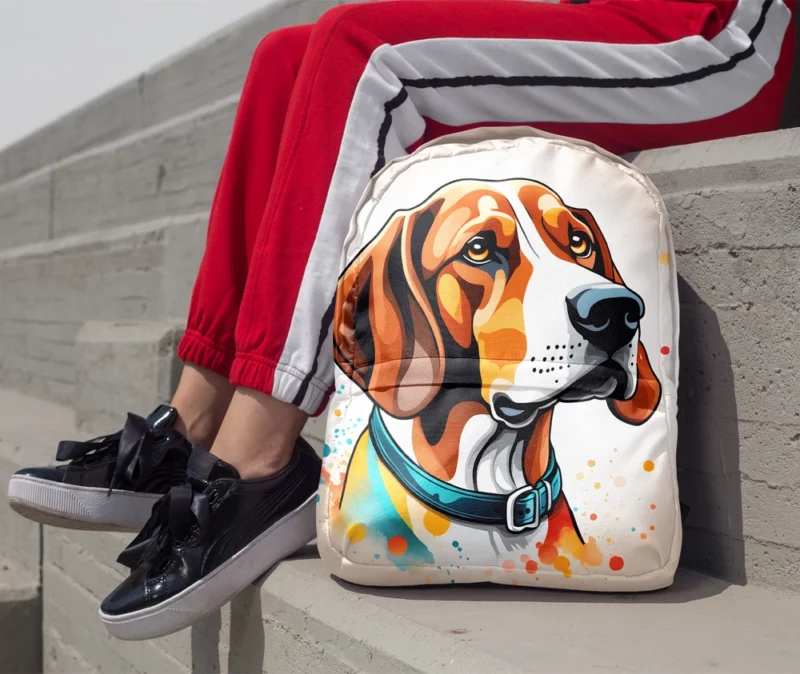 Hound Charm Treeing Walker Coonhound Dog Minimalist Backpack 1