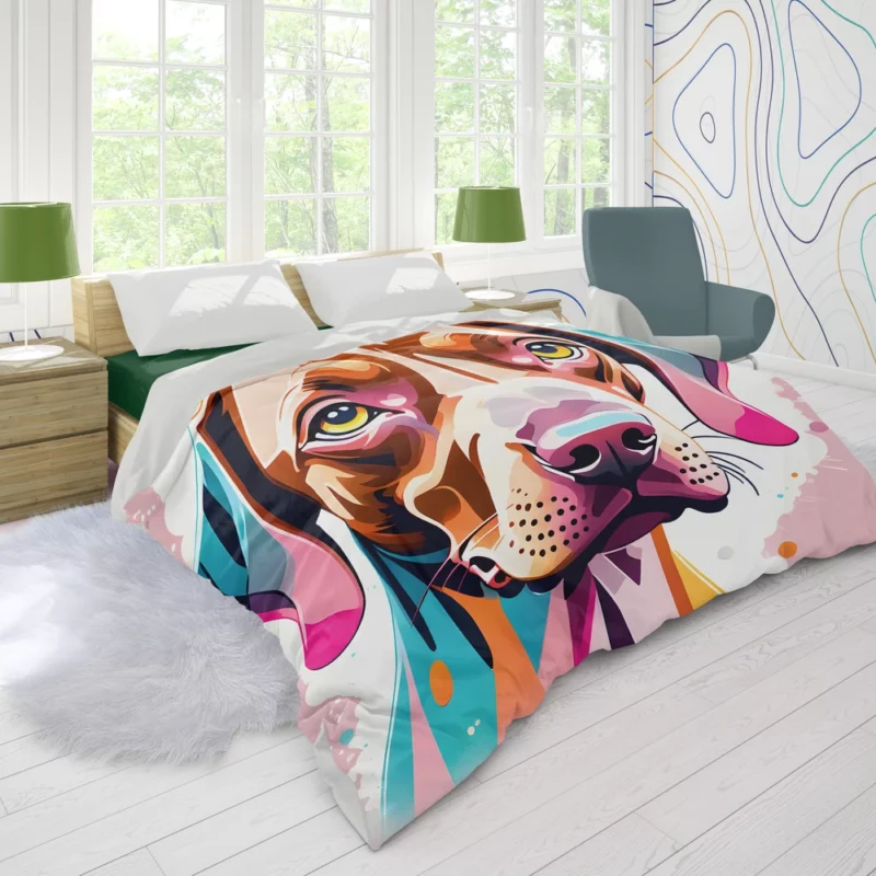 Hungarian Joy Playful Vizsla Companion Duvet Cover