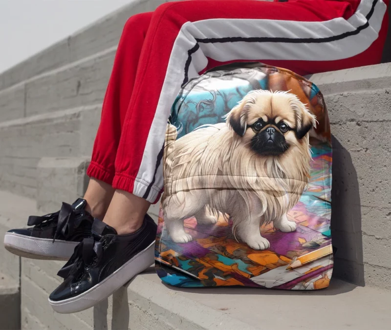 Imperial Elegance Pekingese Dog Companion Minimalist Backpack 1