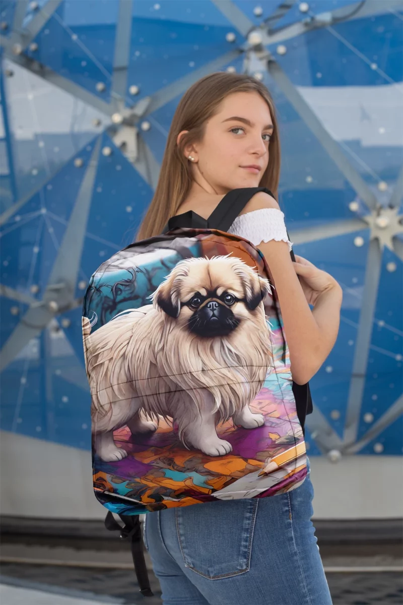 Imperial Elegance Pekingese Dog Companion Minimalist Backpack 2