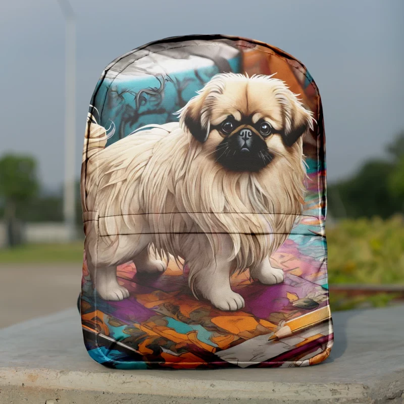 Imperial Elegance Pekingese Dog Companion Minimalist Backpack