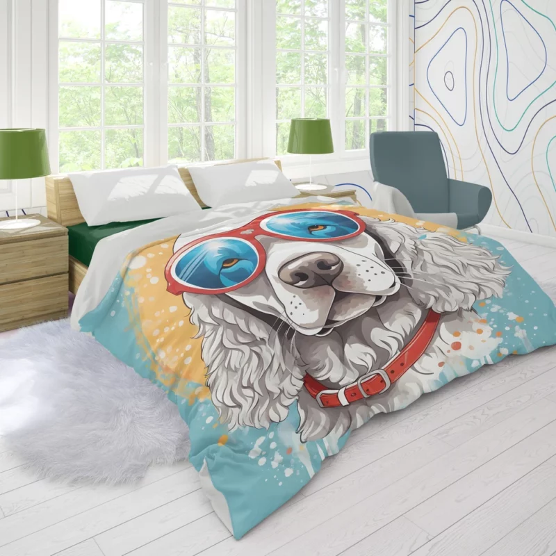 Intelligent American Water Spaniel Dog Canine Wit Duvet Cover