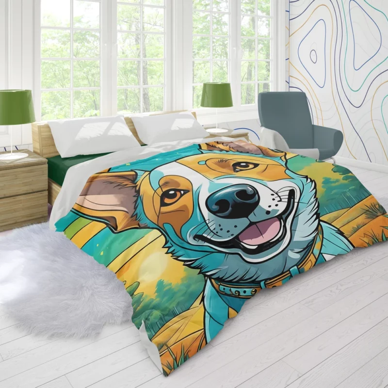 Intelligent Australian Cattle Dog Canine Wit Duvet Cover