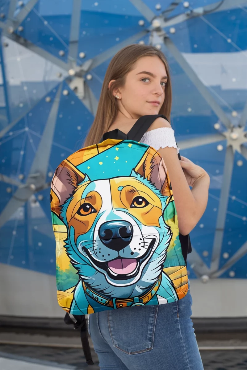 Intelligent Australian Cattle Dog Canine Wit Minimalist Backpack 2