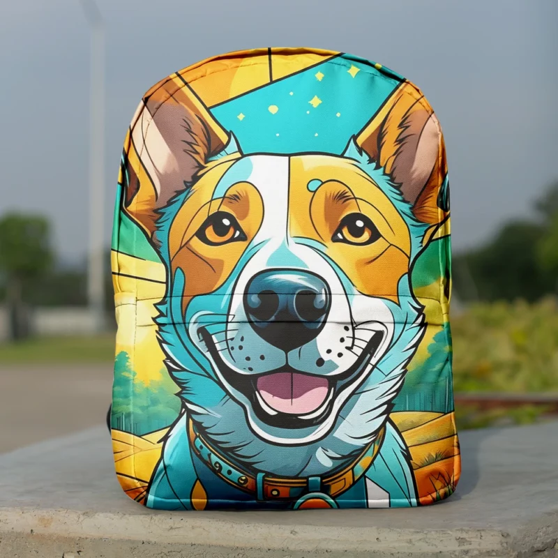 Intelligent Australian Cattle Dog Canine Wit Minimalist Backpack