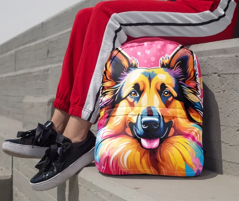 Intelligent Belgian Tervuren Dog Companion Minimalist Backpack 1