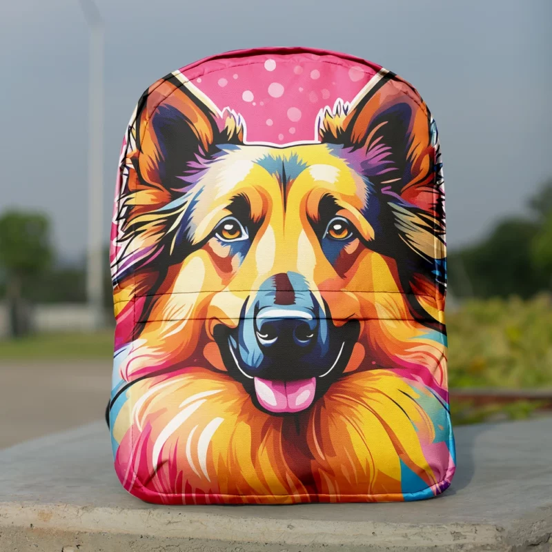 Intelligent Belgian Tervuren Dog Companion Minimalist Backpack