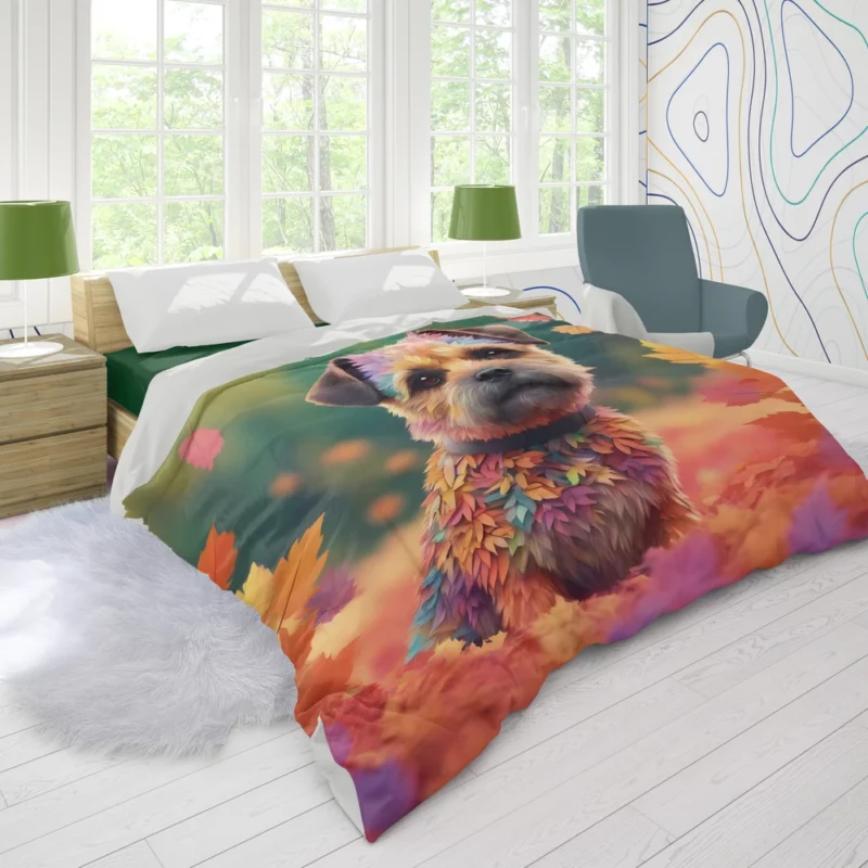 Intelligent Border Terrier Dog Explorer Duvet Cover