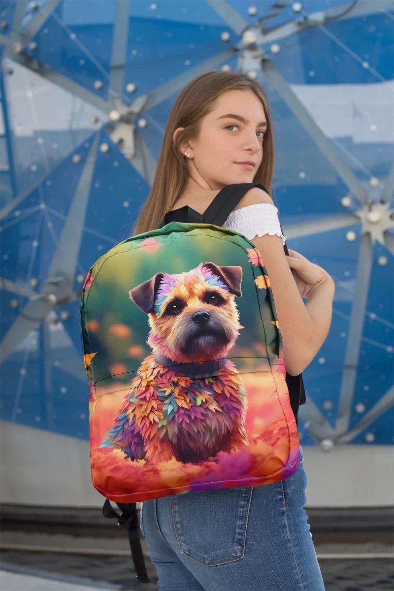 Intelligent Border Terrier Dog Explorer Minimalist Backpack 2