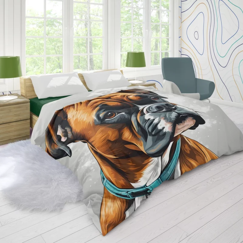 Intelligent Boxer Dog Enthusiast Duvet Cover