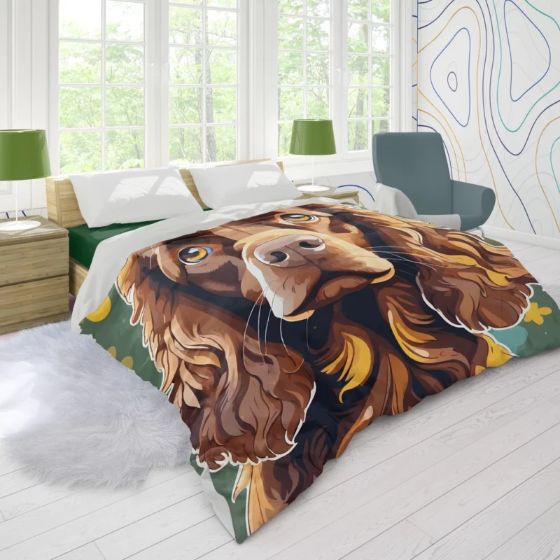 Intelligent Boykin Spaniel Dog Explorer Duvet Cover