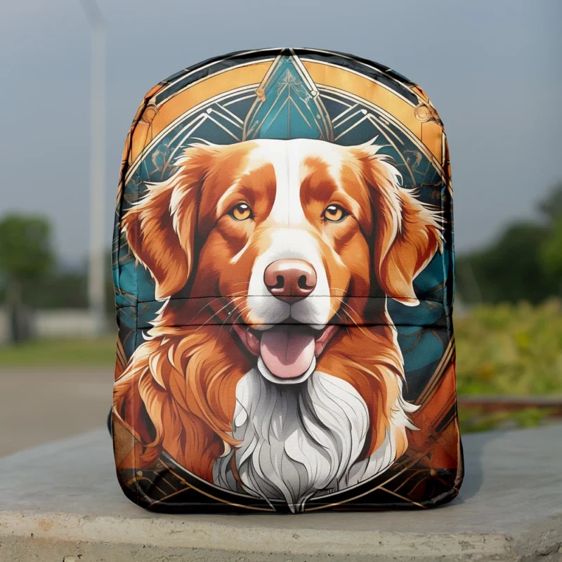 Intelligent Toller Dog of Nova Scotia Duck Tolling Retriever Minimalist Backpack