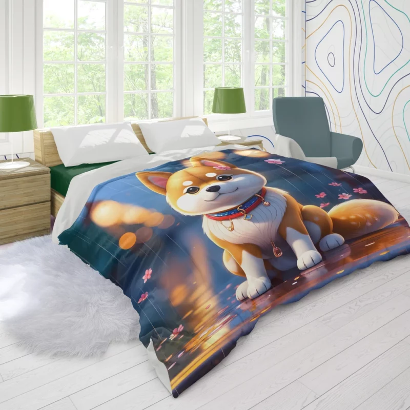 Inu Charm Shiba Companion Dog Duvet Cover