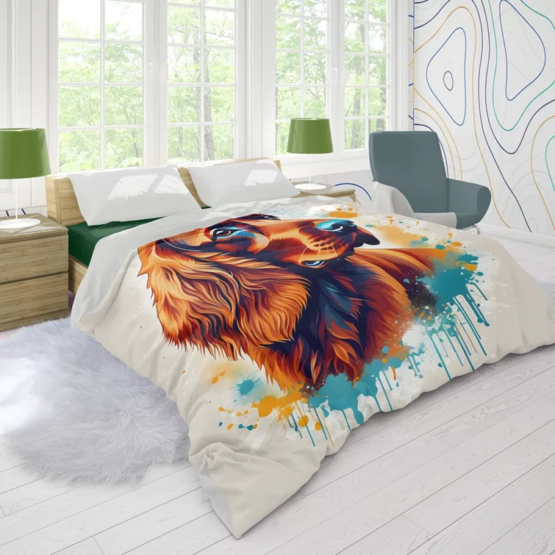 Irish Setter Delight Teen Joyful Surprise Duvet Cover