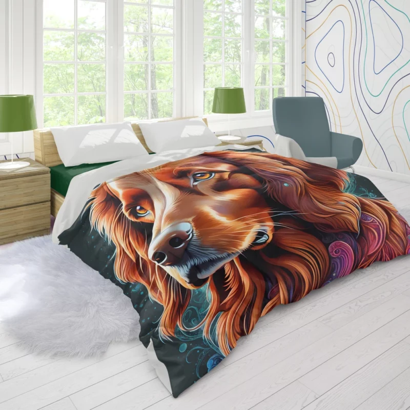 Irish Setter Surprise Teen Joy Duvet Cover