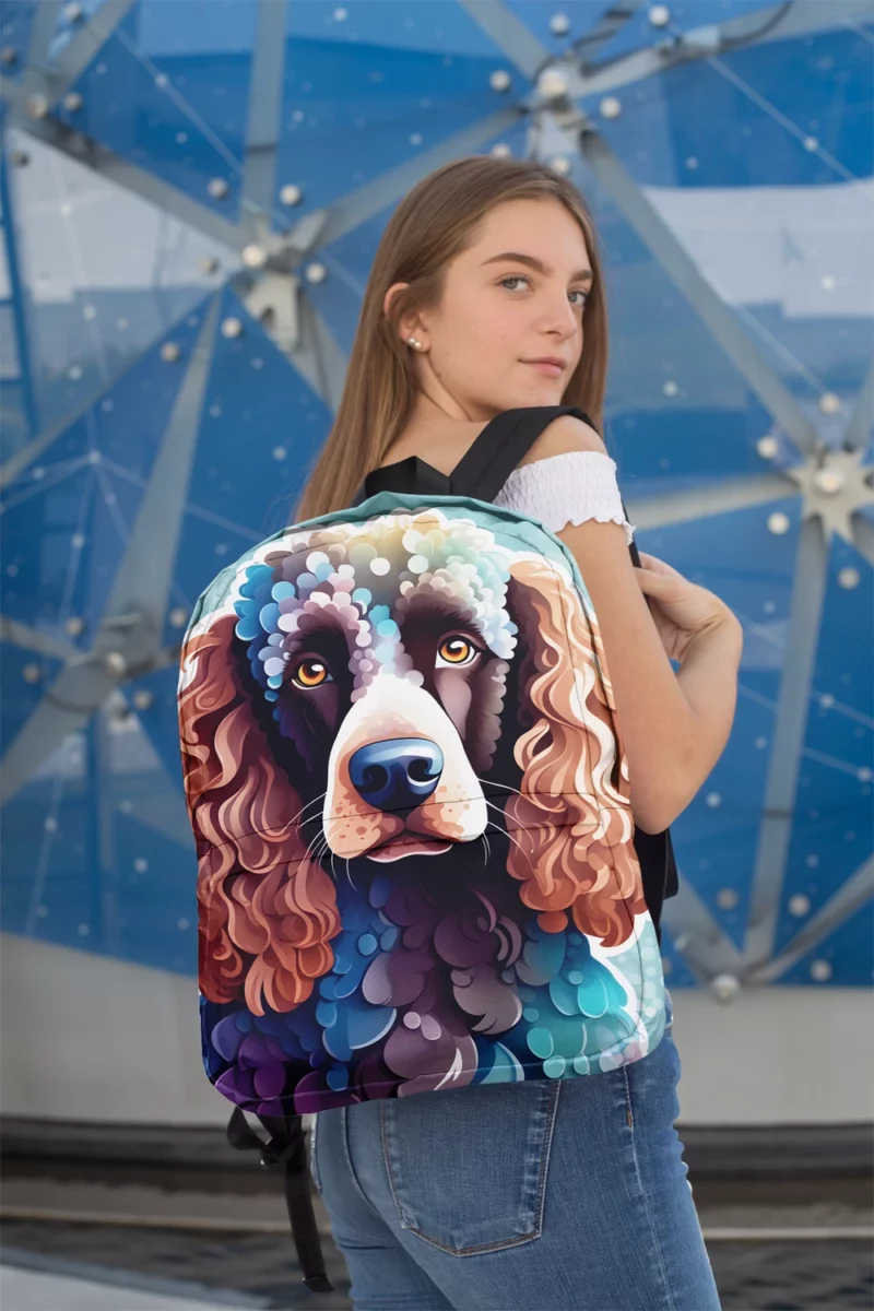 Irish Water Spaniel Charm Teen Dog Gift Minimalist Backpack 2