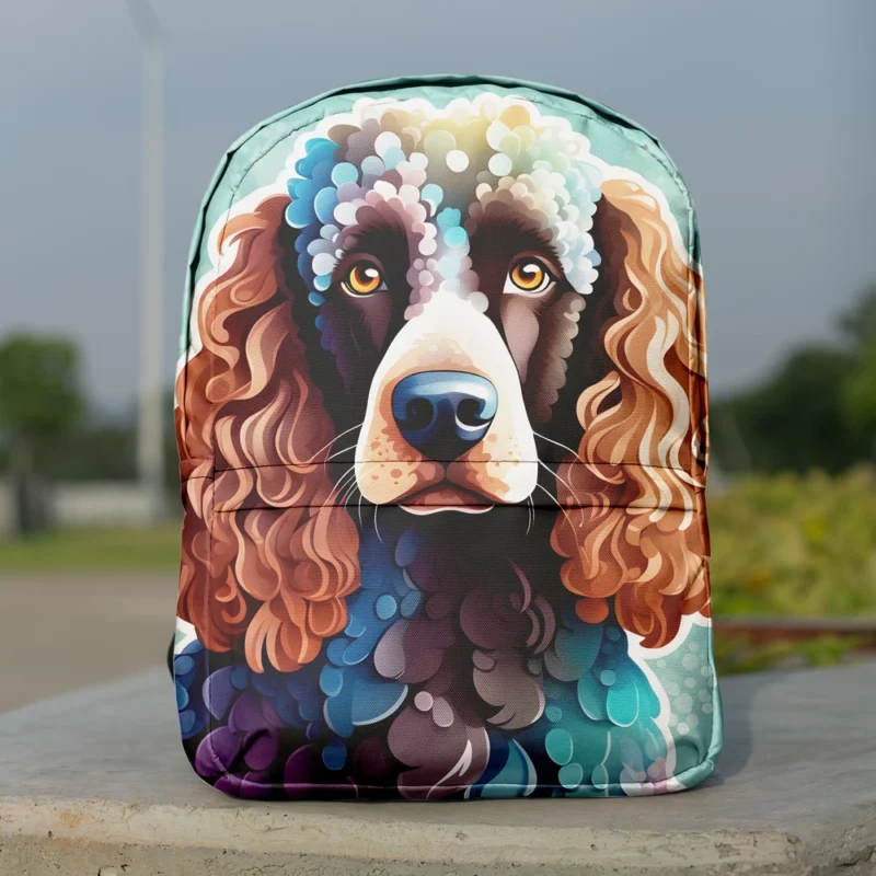 Irish Water Spaniel Charm Teen Dog Gift Minimalist Backpack