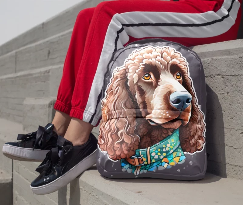 Irish Water Spaniel Pup Teen Surprise Minimalist Backpack 1