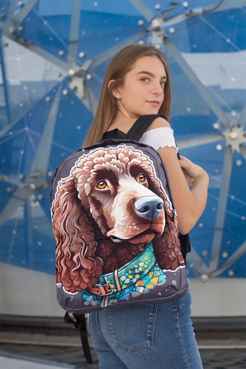 Irish Water Spaniel Pup Teen Surprise Minimalist Backpack 2