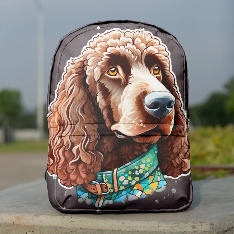 Irish Water Spaniel Pup Teen Surprise Minimalist Backpack