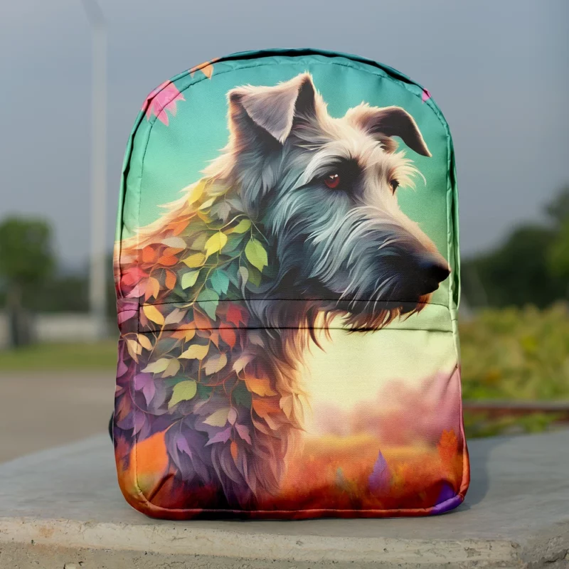 Irish Wolfhound Charm Teen Dog Gift Minimalist Backpack 1