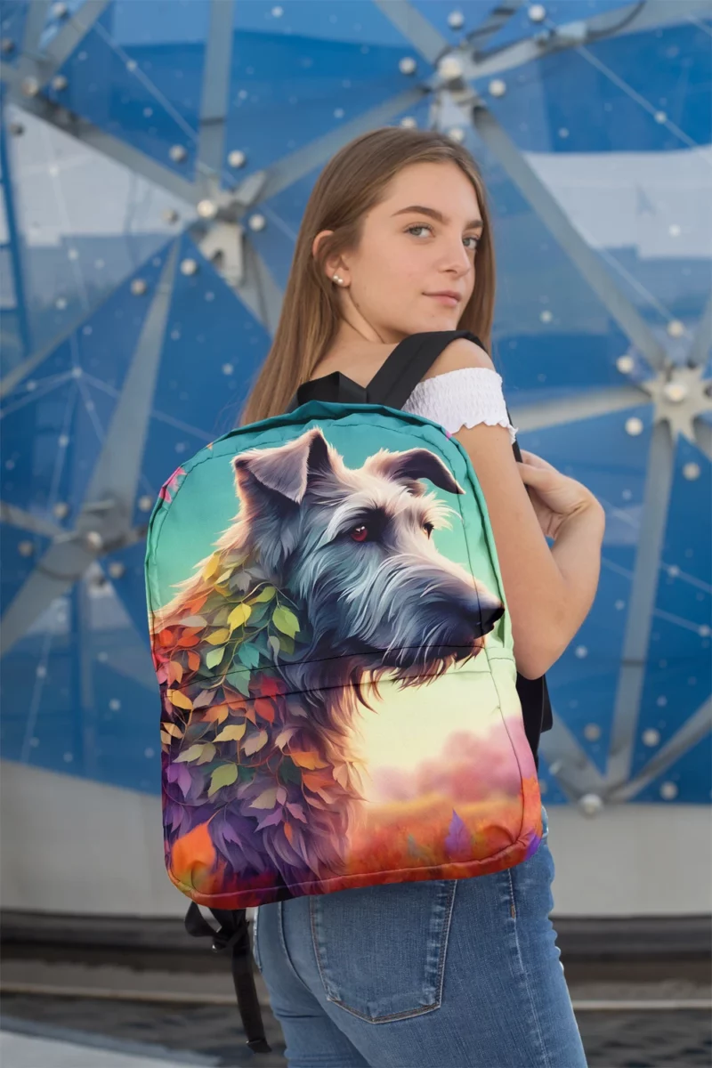 Irish Wolfhound Charm Teen Dog Gift Minimalist Backpack 2