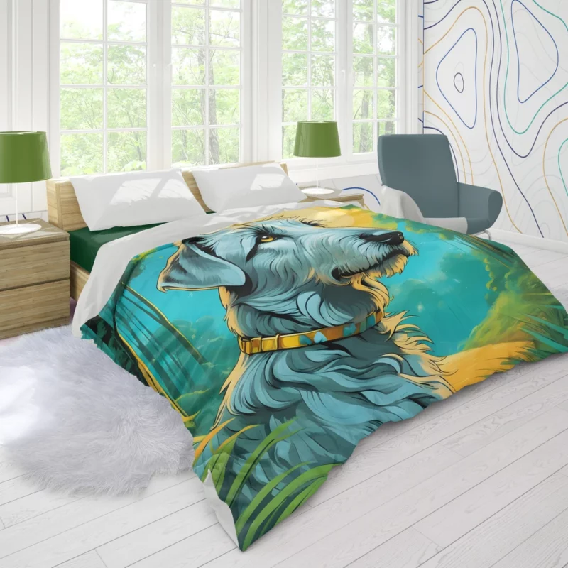 Irish Wolfhound Delight Teen Joyful Surprise Duvet Cover