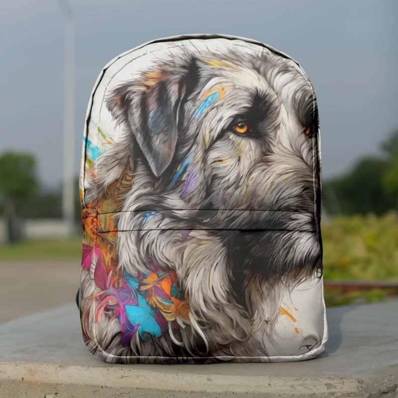 Irish Wolfhound Playful Charm Teen Dog Joy Minimalist Backpack