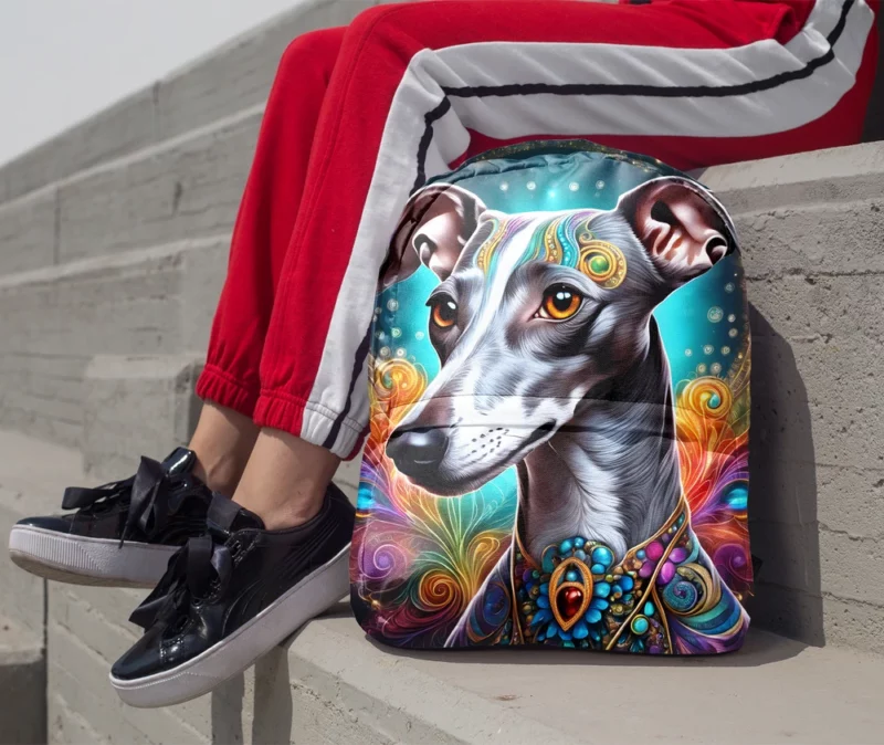 Italian Greyhound Playful Charm Teen Dog Joy Minimalist Backpack 1