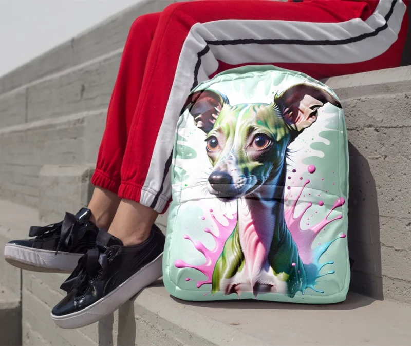 Italian Greyhound Pup Teen Birthday Surprise Minimalist Backpack 1