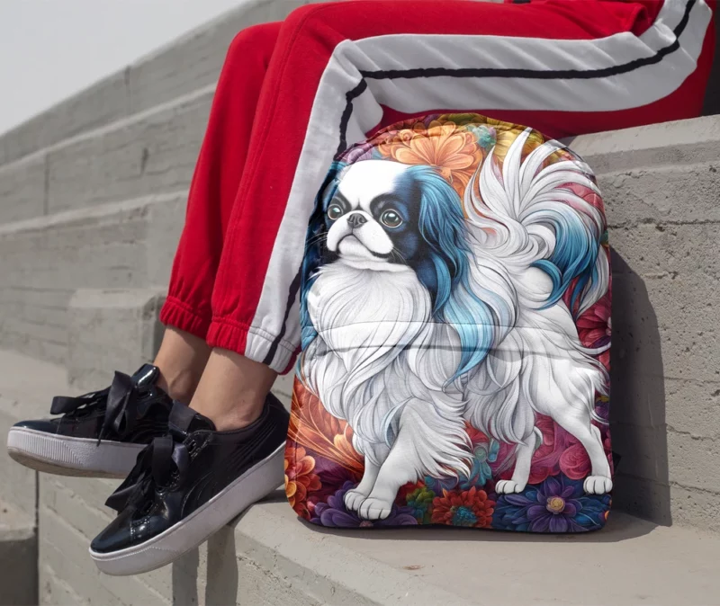 Japanese Chin Affection Teen Loving Companion Minimalist Backpack 1