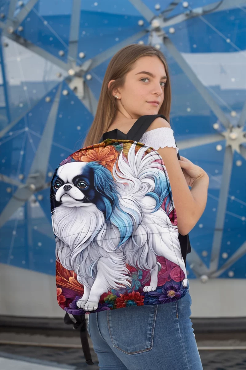 Japanese Chin Affection Teen Loving Companion Minimalist Backpack 2