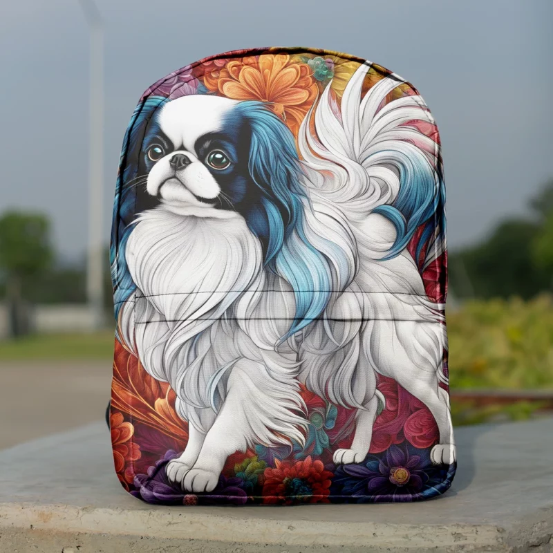 Japanese Chin Affection Teen Loving Companion Minimalist Backpack