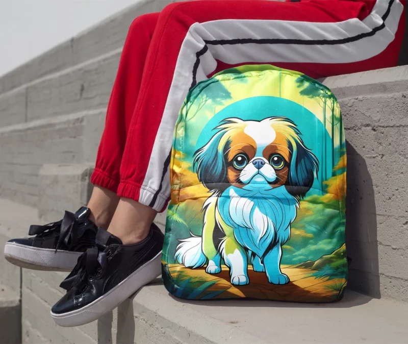 Japanese Chin Delight Teen Joyful Surprise Minimalist Backpack 1