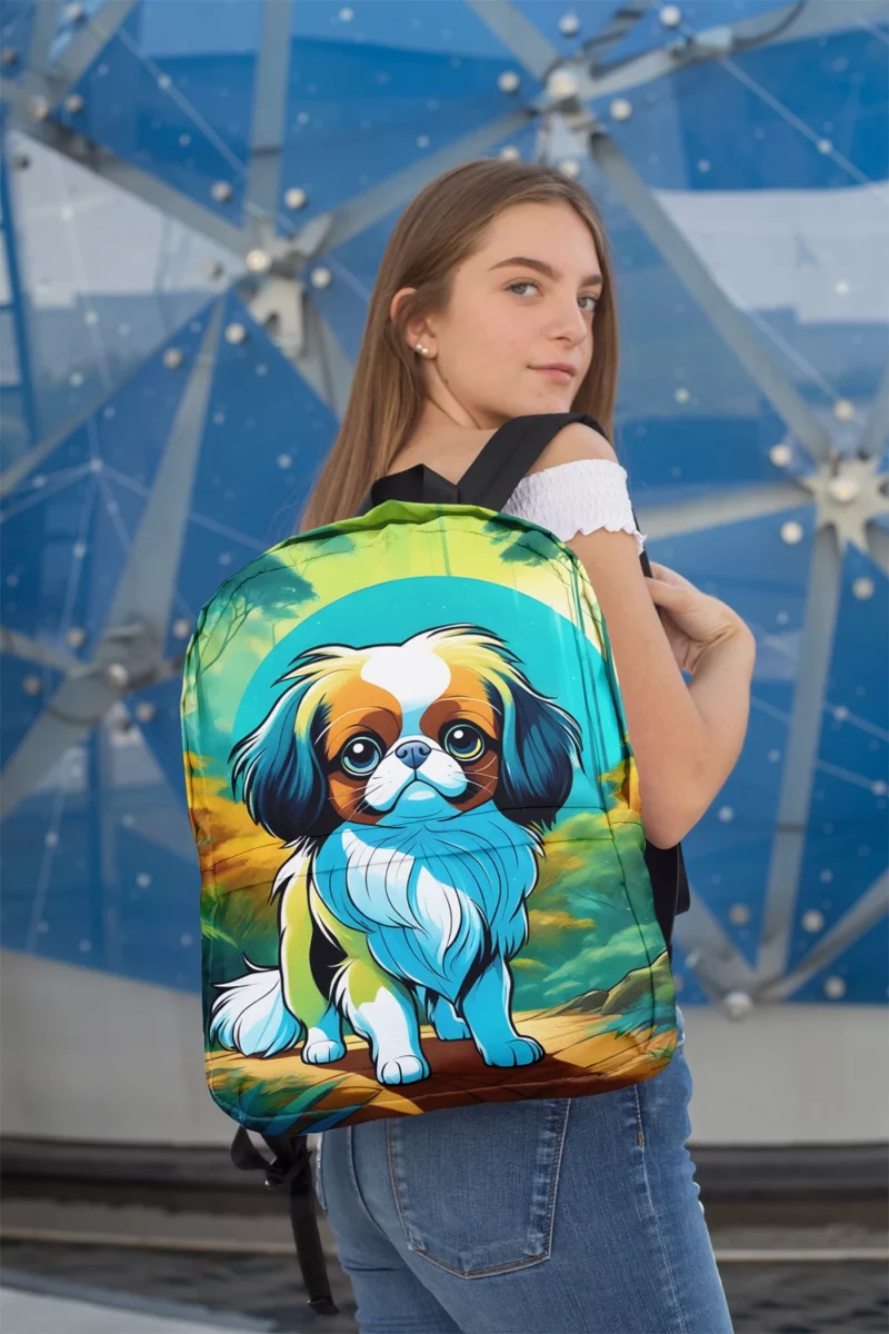 Japanese Chin Delight Teen Joyful Surprise Minimalist Backpack 2