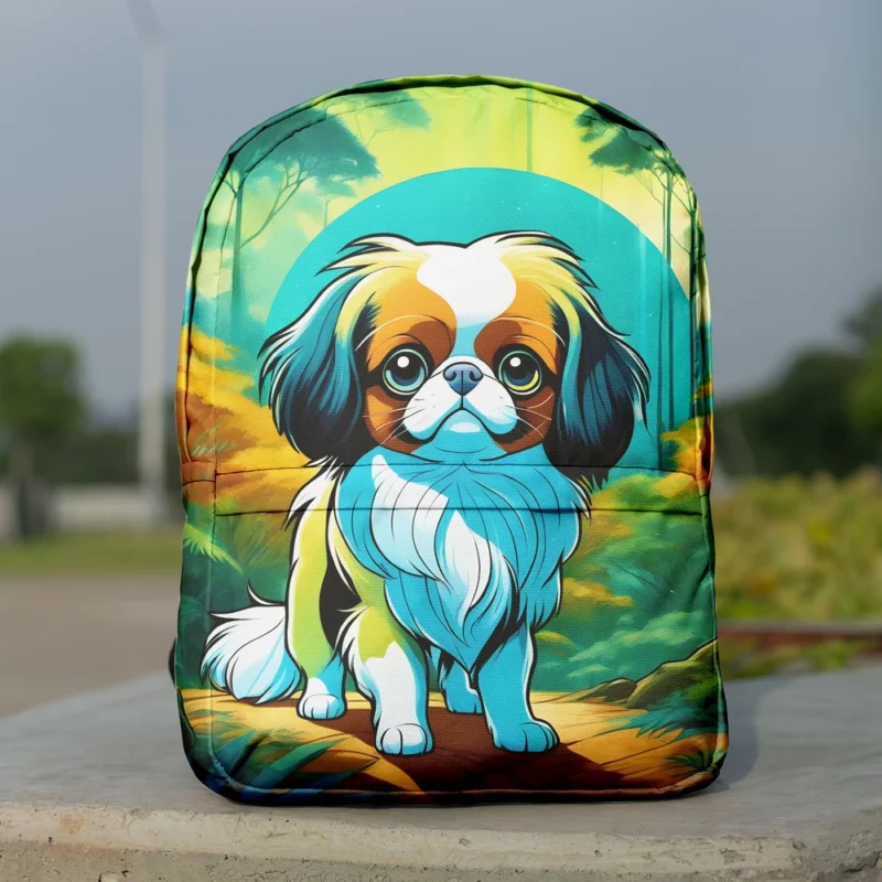 Japanese Chin Delight Teen Joyful Surprise Minimalist Backpack