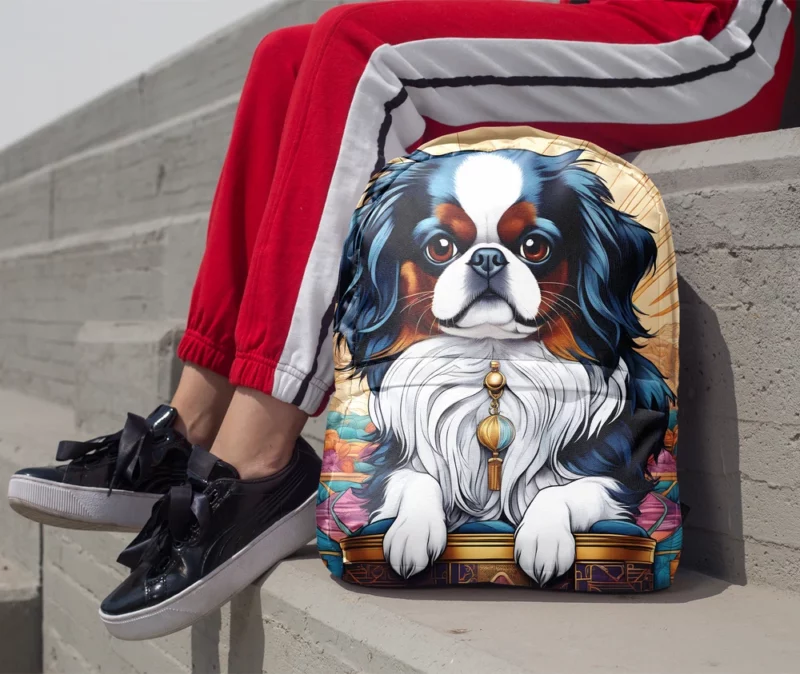 Japanese Chin Elegance Teen Gift Minimalist Backpack 1