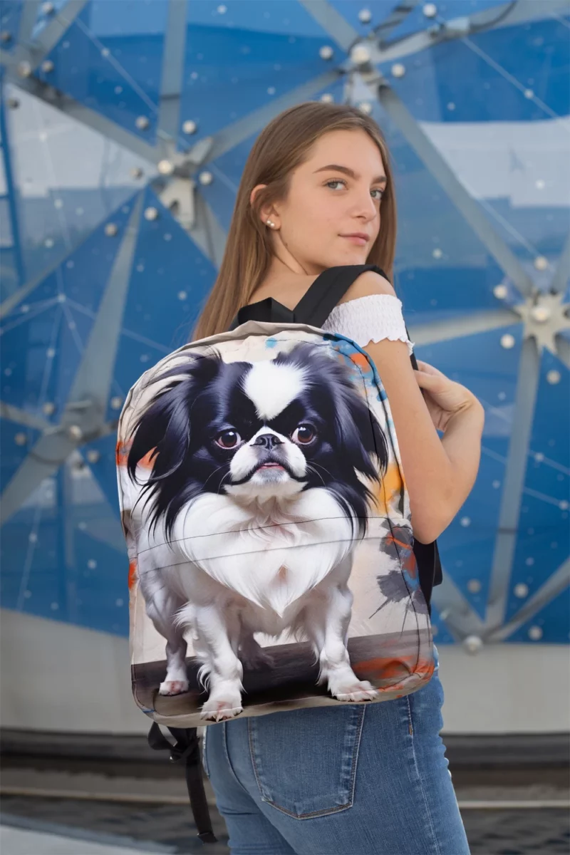 Japanese Chin Playful Charm Teen Dog Joy Minimalist Backpack 2