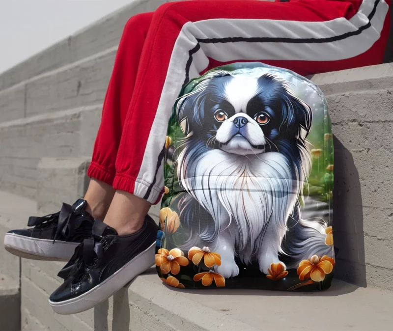 Japanese Chin Pup Teen Birthday Surprise Minimalist Backpack 1